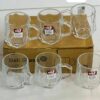 Lot de 6 Tasses en Verre Transparent "Deli Glass" - Mugs à Anse Design Facetté