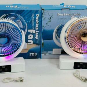 Ventilateur de Bureau LED Rechargeable - Desktop Loop Fan F23