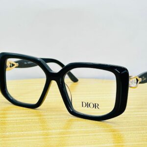 Lunettes de vue Dior noir élégantes avec accents dorés