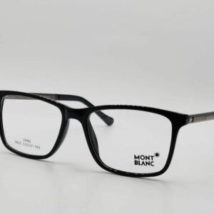Lunettes de vue Montblanc noires neuves avec étui orange snakeskin